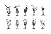 Black Cocktail Icons, an Object Graphic by logika 600 (Thumbnail 2 of 2)