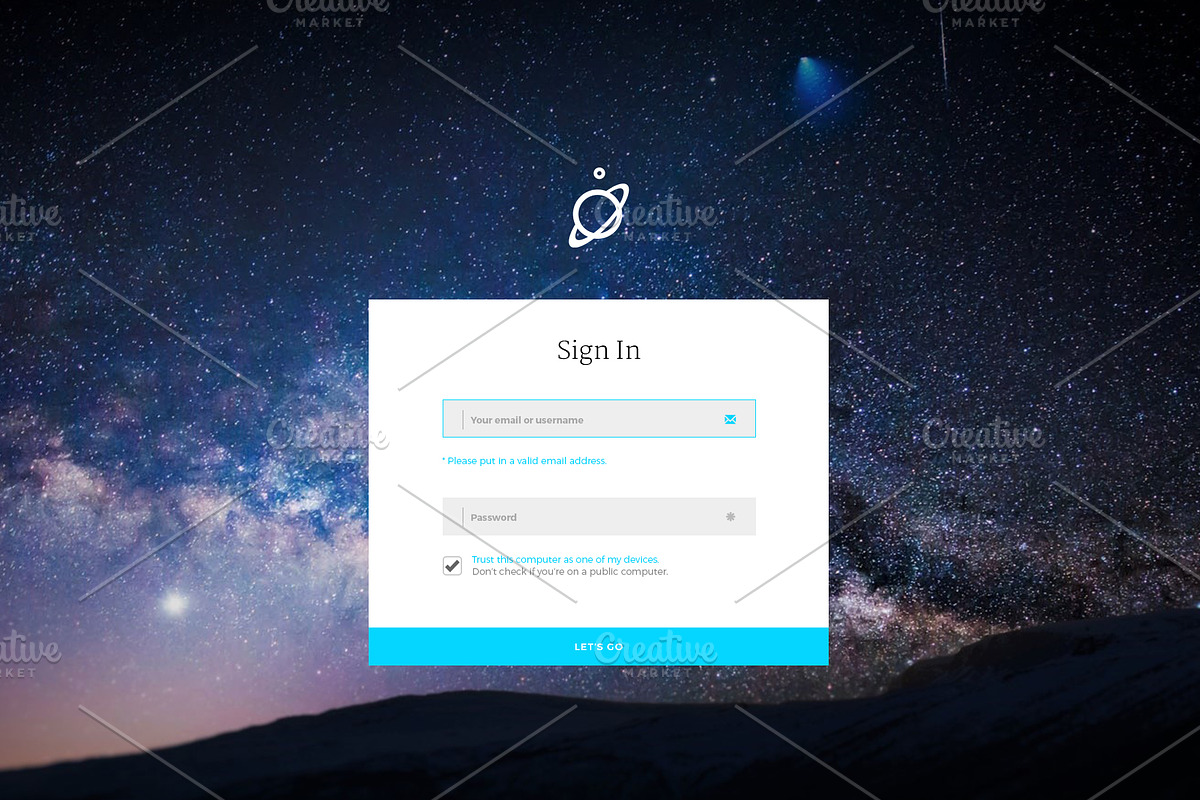 Sign-in / Login Screens, a Templates & Theme by Tündi Szász (Photo 3 of 4)
