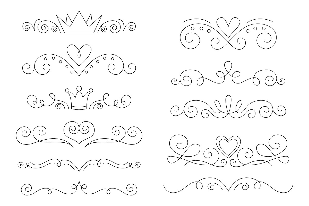Hand drawn elegant dividers, an Object Graphic by Tiger and Flower (Photo 11 of 16)