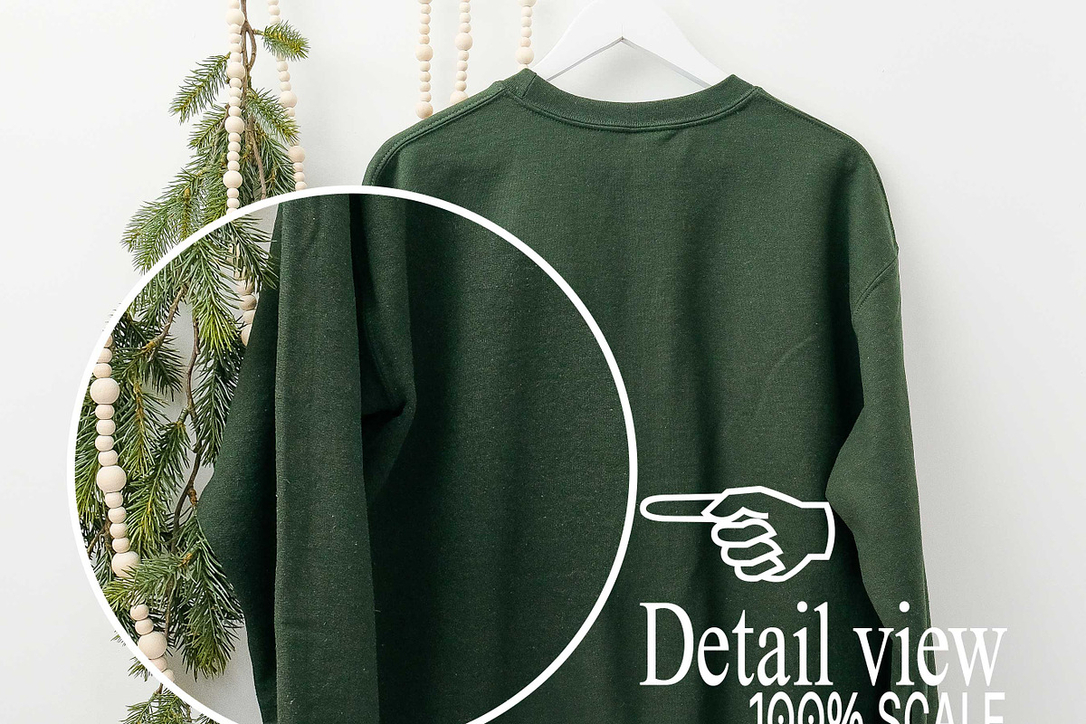 Forest Gildan 18000 Xmas Mockups x3, a Shirt Mockup by Uncommon Mockups (Photo 5 of 7)