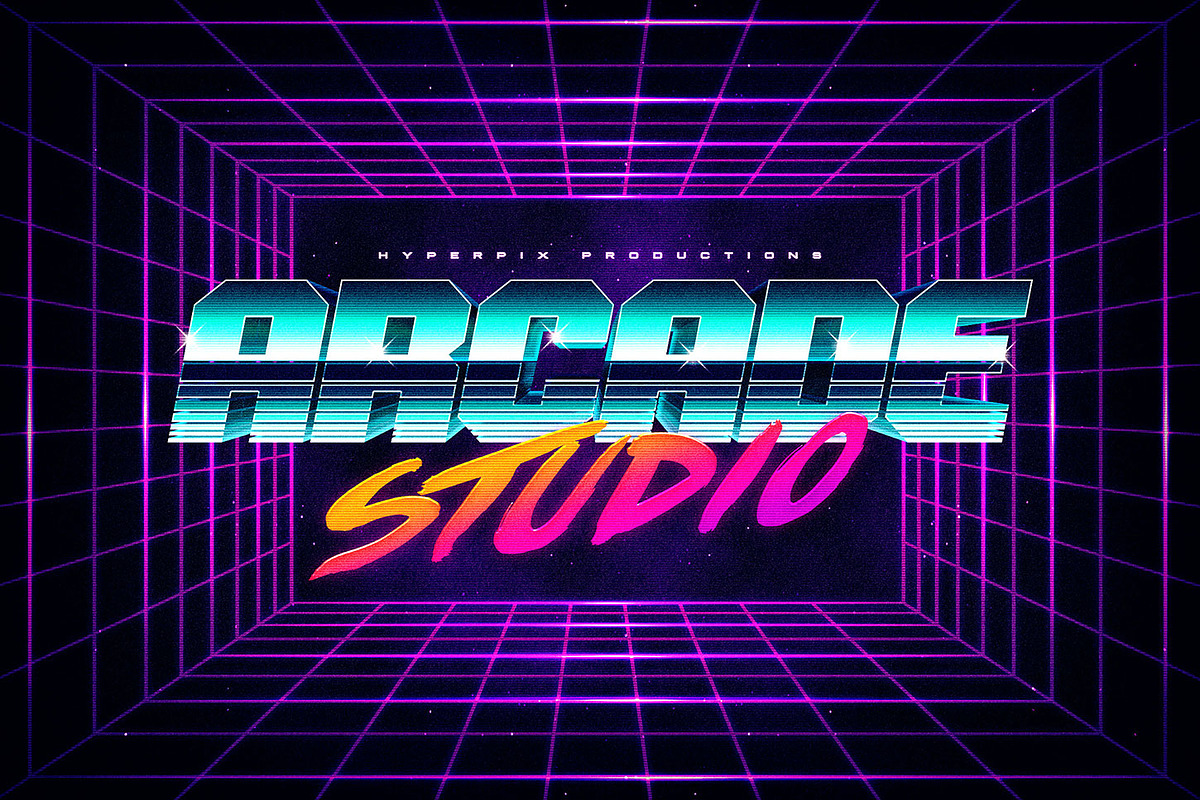 80s Text and Logo Effects Vol.2, a Layer Style Add-On by Hyperpix ...