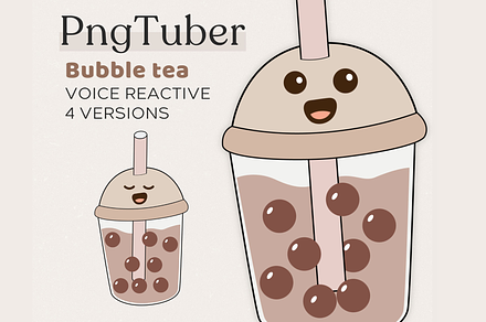 Cute Bubble Tea PNGTuber for Twitch