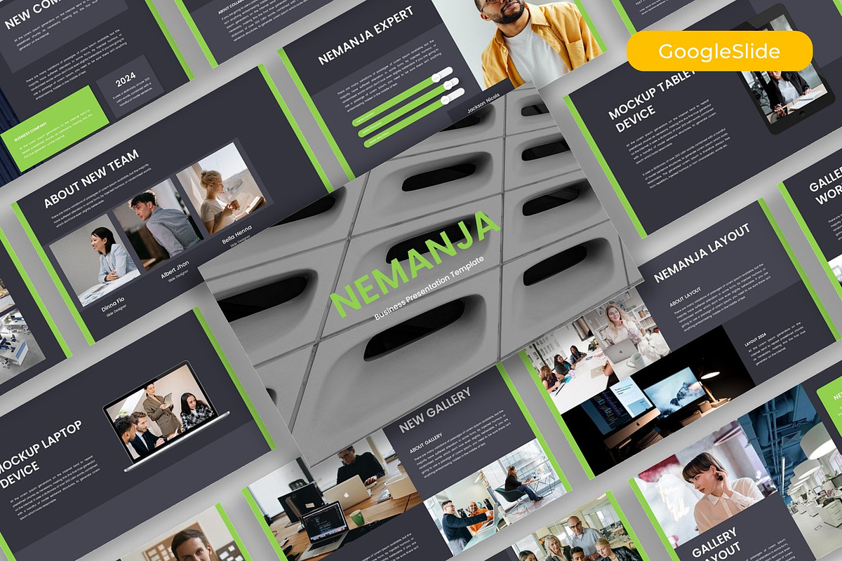 Nemanja – Business Google Slide, a Presentation Template by kreatifreya (Photo 1 of 5)
