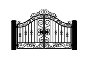 Ornate Wrought Iron Gate Vector Bund, an Illustration by Designs_River (Thumbnail 31 of 47)