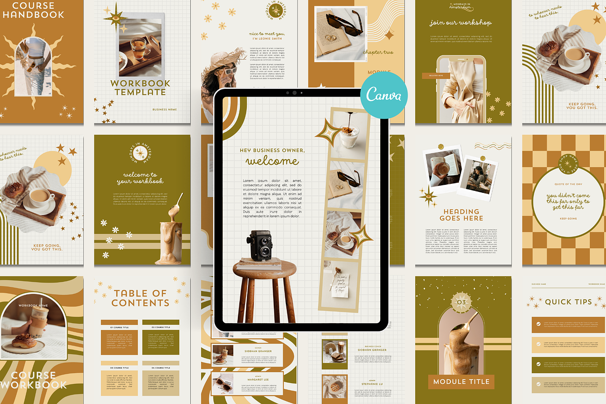Boho Ebook Workbook Canva Template, a Marketing Template by Anna Design Studio (Photo 1 of 11)