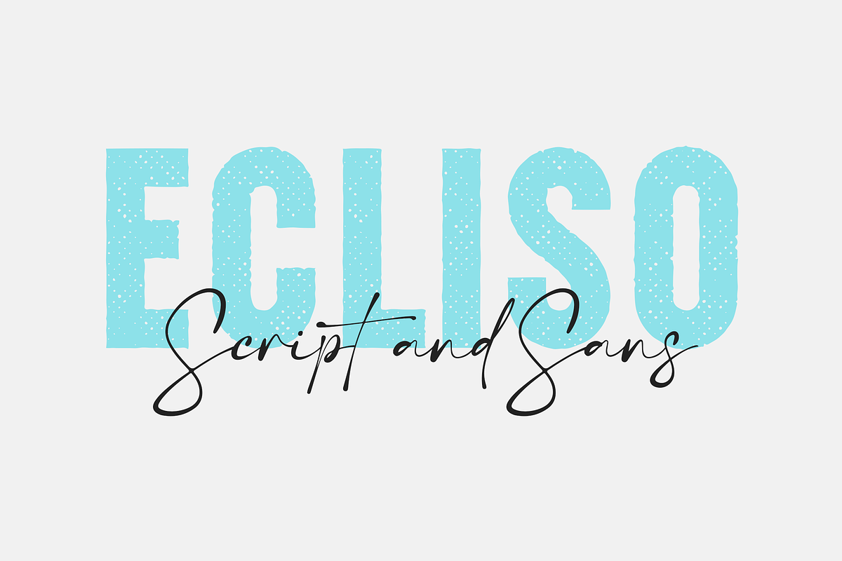 SALE! Ecliso - Sans and Script fonts, a Sans Serif Font by VP Fonts (Photo 8 of 14)