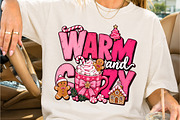 Warm and Cozy Pink Christmas PNG, a Seasonal Illustration by Creative Art (Thumbnail 2 of 3)