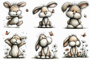Whimsical Bunny with Butterfly Clipa, an Illustration by Libby Wishes (Thumbnail 5 of 6)