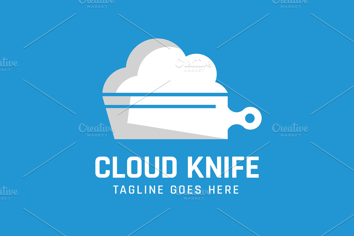 Cloud Knife Logo - Cooking Logo, a Branding & Logo Template by Creattlle (Photo 3 of 4)