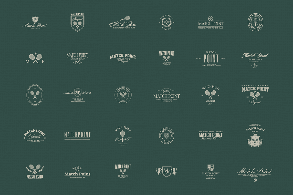 Tennis Core logos - CANVA, AI, PSD, a Branding & Logo Template by Orca Design (Photo 2 of 13)