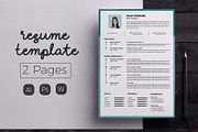 Vol.63 Resume & CV Template, a Resume Template by Hito Graphic (Thumbnail 1 of 8)