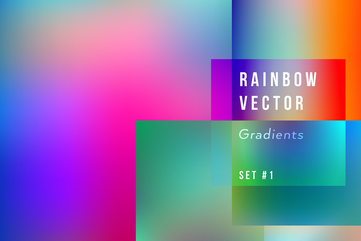 Rainbow Colorful Gradient Set Vector, a Gradient Add-On by Luxury Fashion Prints (Photo 1 of 6)