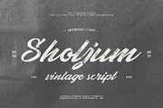Sholjum, a Script Font by ilhamtaro (Thumbnail 1 of 11)