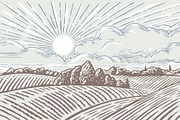 Rural landscape with Farm, an Illustration by Countryside life (Thumbnail 4 of 9)