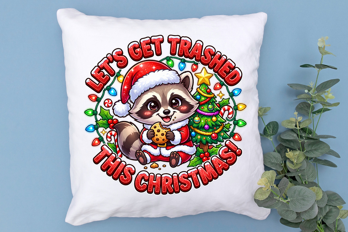 Funny Raccoon Christmas PNG Clipart, an Object Graphic by Zahyl Studio (Photo 7 of 7)