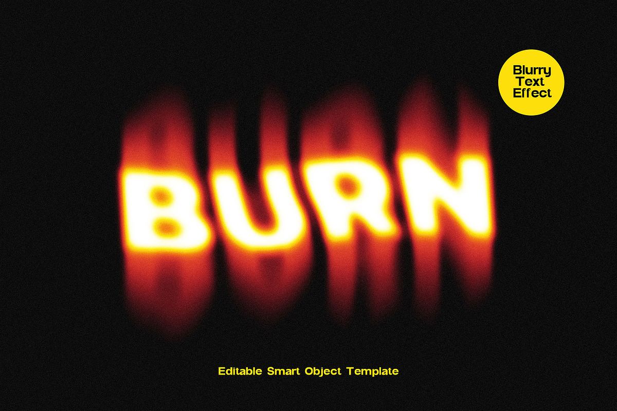 Blurry Burning Text Effect, a Layer Style Add-On by Svaha Graphic Studio (Photo 1 of 5)