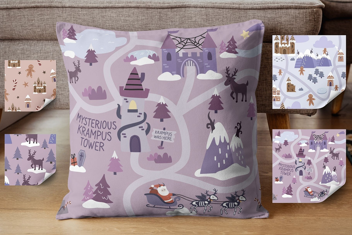 Spooky Christmas Map Creator, a Decorative Illustration by CpSnowy (Photo 11 of 11)