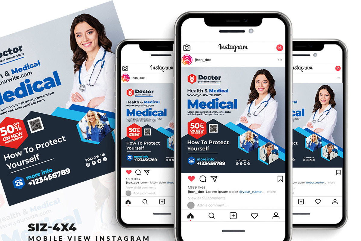 Health & Medical Doctors Flyer, a Flyer Template by AfzaalGraphics (Photo 2 of 2)