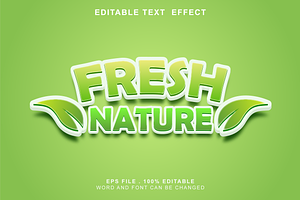 Editable Text Effect Fresh Nature