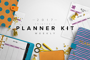 2017 Weekly Planner Kit -3 Sizes, a Stationery Template by Nerdy Girl Creative (Thumbnail 1 of 3)