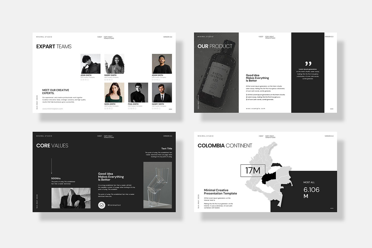 Minimal Studio Presentation Template, a Presentation Template by evgenystudio (Photo 6 of 10)
