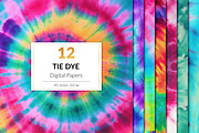 Tie dye digital paper, a Graphic by Norse Studio (Thumbnail 1 of 3)