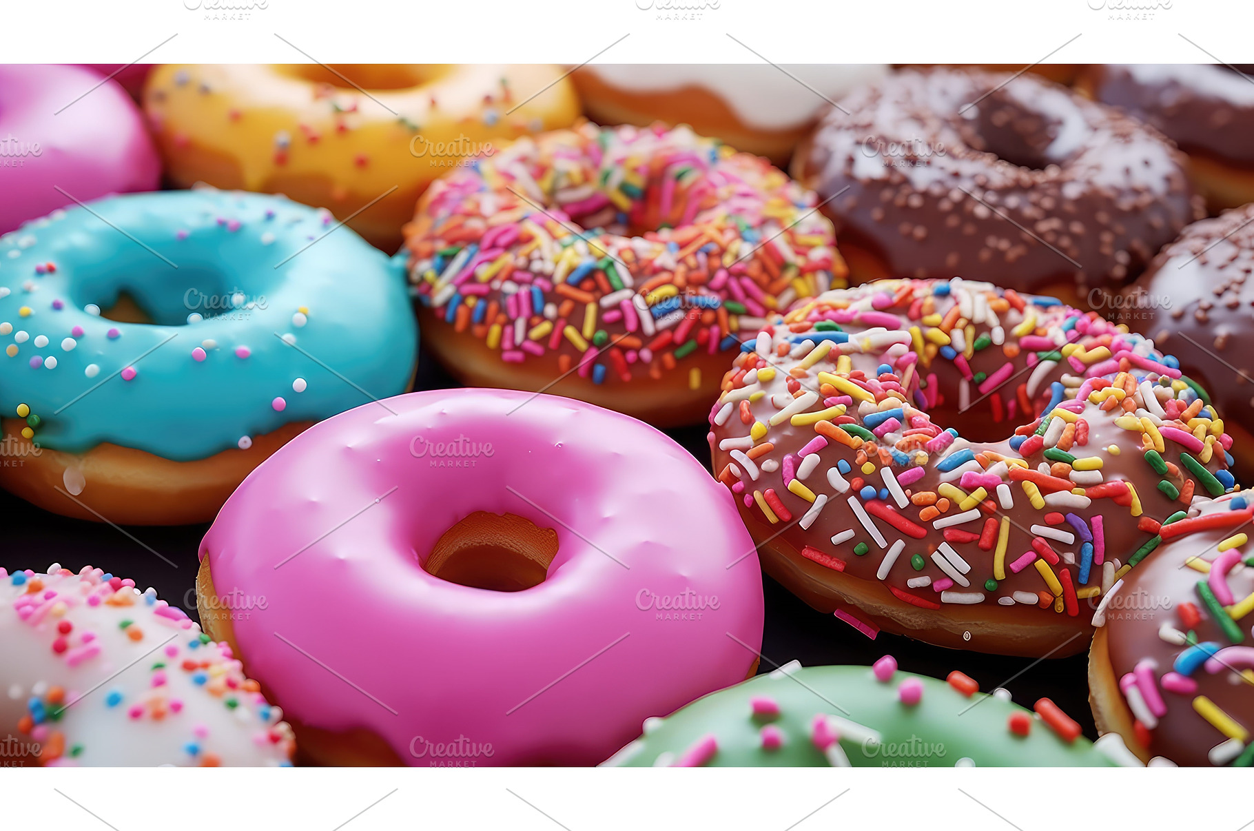dessert sweet donut food ai, a Background Photo by pikepicture