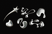 24 Cybersigilism Liquid Metal 3D PNG, an Object Graphic by GRPXSTORE (Thumbnail 2 of 10)