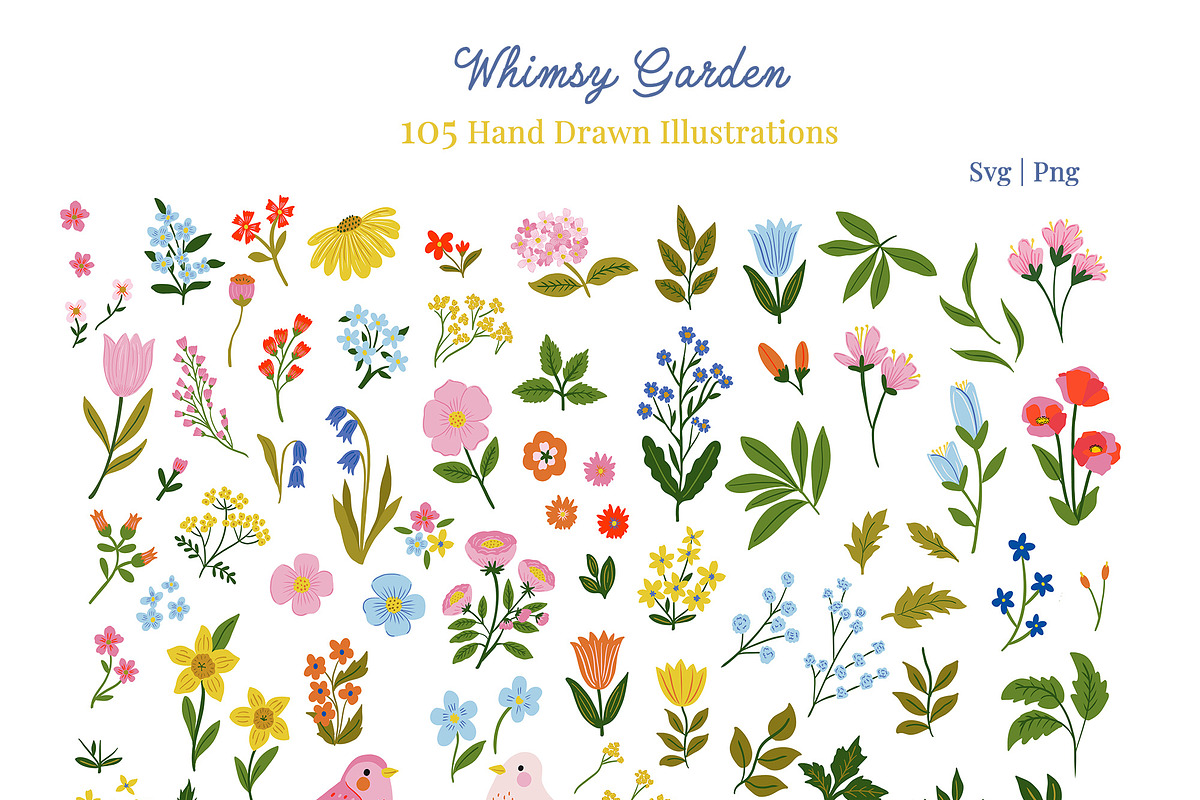 Whimsy Floral Pattern & Clipart, a Pattern Graphic by Essentially Nomadic (Photo 9 of 11)