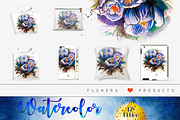 Spring flowers, watercolor painting, a Texture Illustration by Allween (Thumbnail 2 of 7)