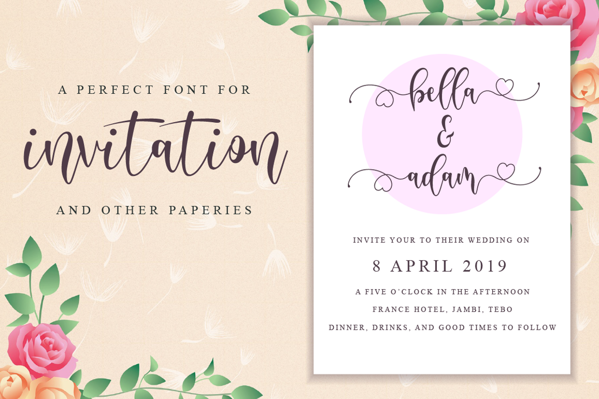 Delisha // Lovely Script Font preview 5