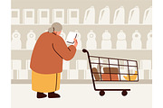 People buy groceries in supermarket, a Person Illustration by Good Studio (Thumbnail 7 of 7)