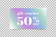 Colorful Gift Voucher Template, a Decorative Illustration by PsychocheArt (Thumbnail 2 of 3)