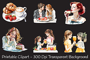 Mother's Day Brunch Watercolor Png, an Illustration by RobertsArt (Thumbnail 4 of 7)