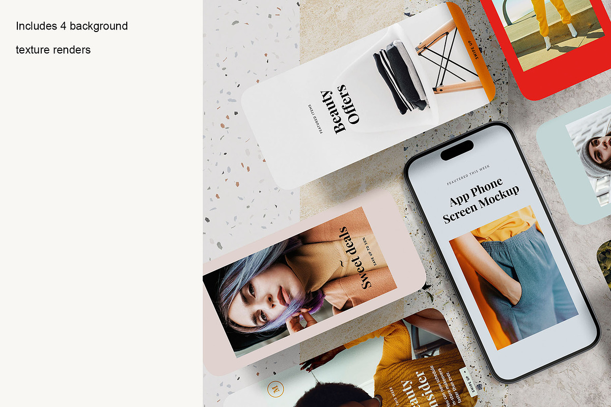 App Phone Screen Mockup Scene, an iPhone Mockup by Cutna Studio (Photo 10 of 12)