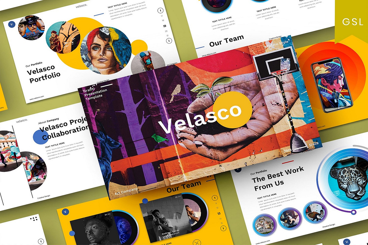 Velasco - Grafiti Google Slide, a Presentation Template by Dens Creative Studio (Photo 1 of 5)