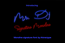 Mr Dj Signature Monoline Font