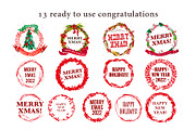 Merry Christmas pack, a Decorative Illustration by Funnystore (Thumbnail 7 of 14)