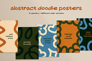 Abstract doodle posters, cards set, a Decorative Illustration by Good Studio