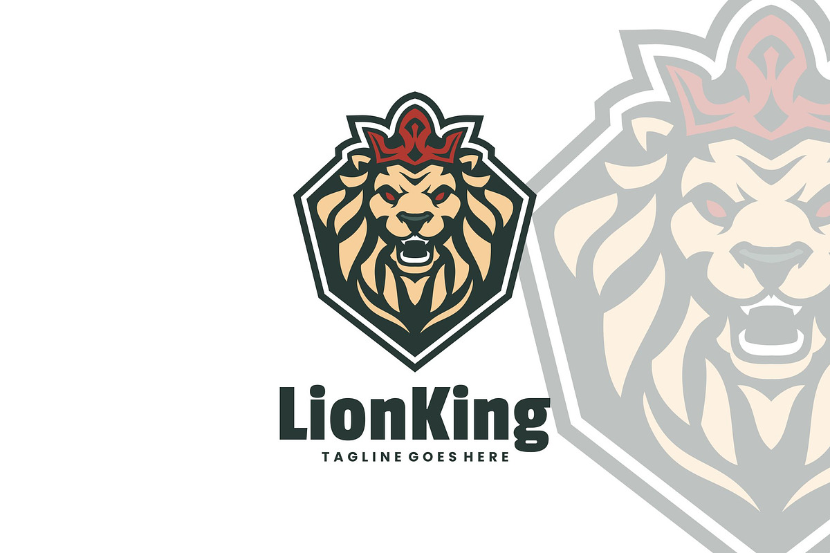 Lion King Cartoon Logo Design., a Branding & Logo Template by VectorCraft