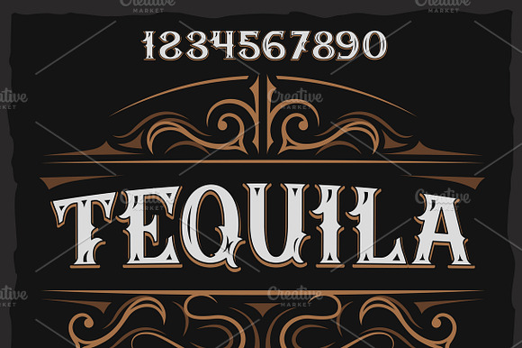 Vintage Label Typeface Tequila