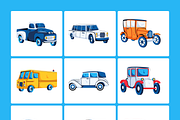 Animated Antique Car Vectors, a Duotone Icon by Prosymbols (Thumbnail 7 of 14)