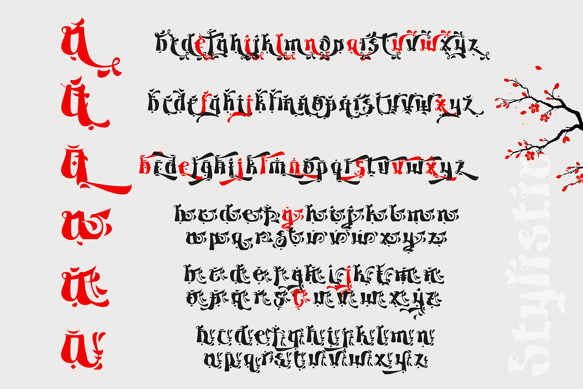 Yasuhiro - Orieantal Japanese Font, a Blackletter Font by TypeClassHeroes (Photo 9 of 10)