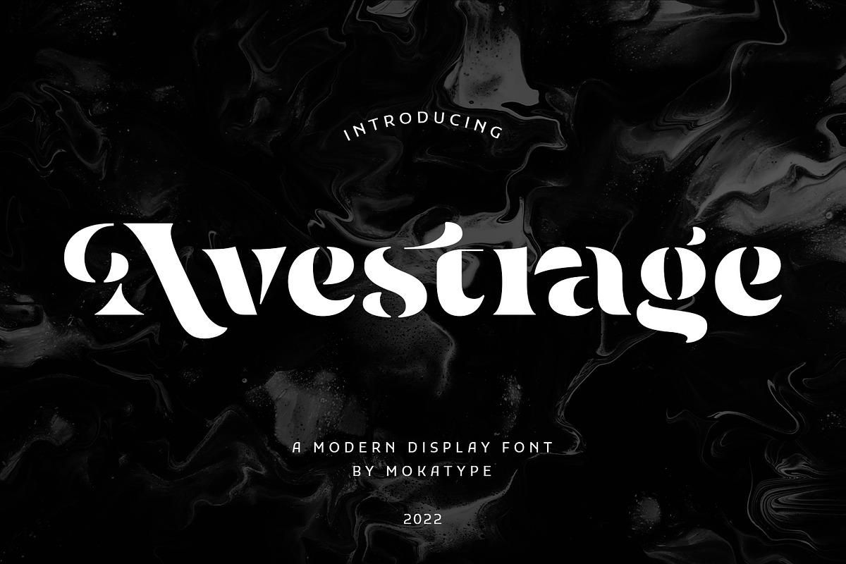 Avestrage - Stencil Serif, a Serif Font by Mokatype Studio (Photo 1 of 11)