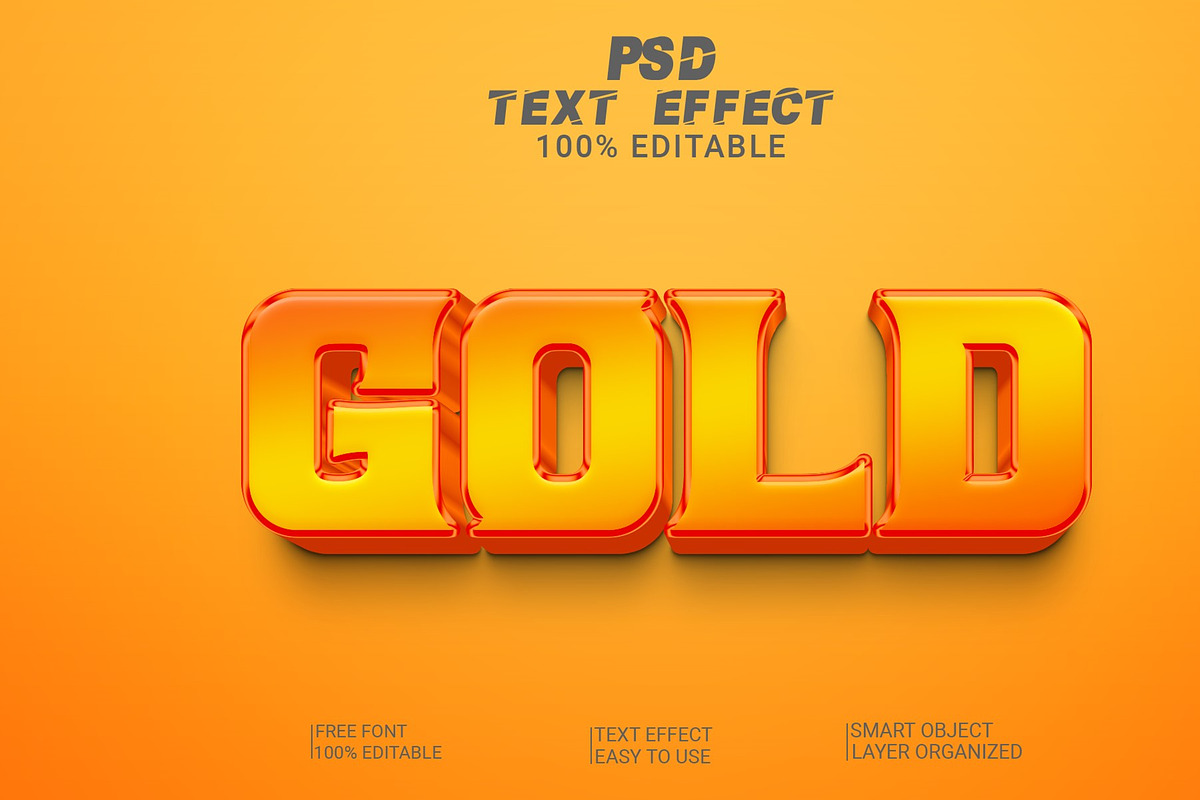 3d Gold Text Style Effect, a Layer Style Add-On by Md Imamul