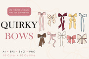 Quirky Bows Vector Set, an Object Illustration by OREHOVKA (Thumbnail 1 of 4)
