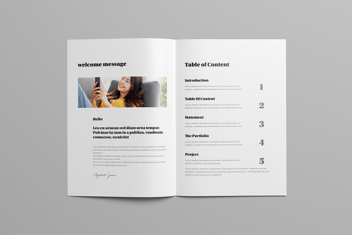 Portfolio Template | Canva & Word, a Brochure Template by HiveArts (Photo 2 of 9)