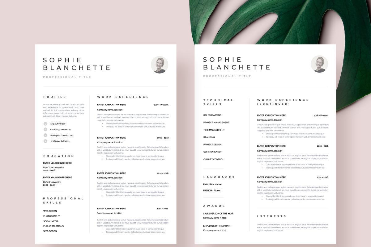 Modern Resume Template CV template, a Resume Template by Resume Angels (Photo 4 of 9)