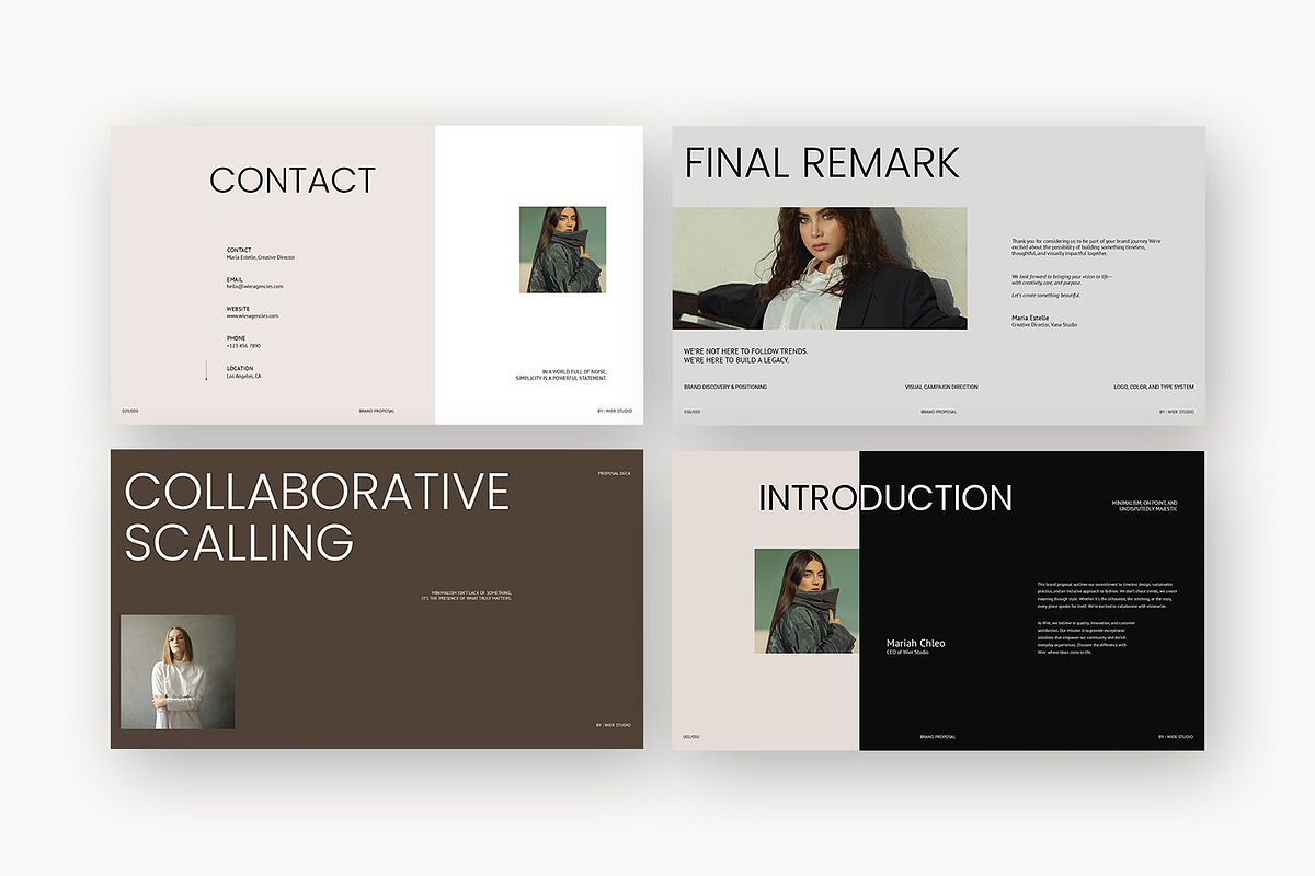 Wier : Minimal Design Google Slides, a Presentation Template by Punkl Camp (Photo 8 of 16)