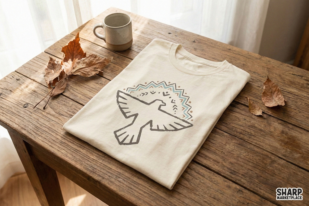 Boho Tribal Bird PNG, Thunderbird, an Illustration by SharpMarketplace (Photo 2 of 4)